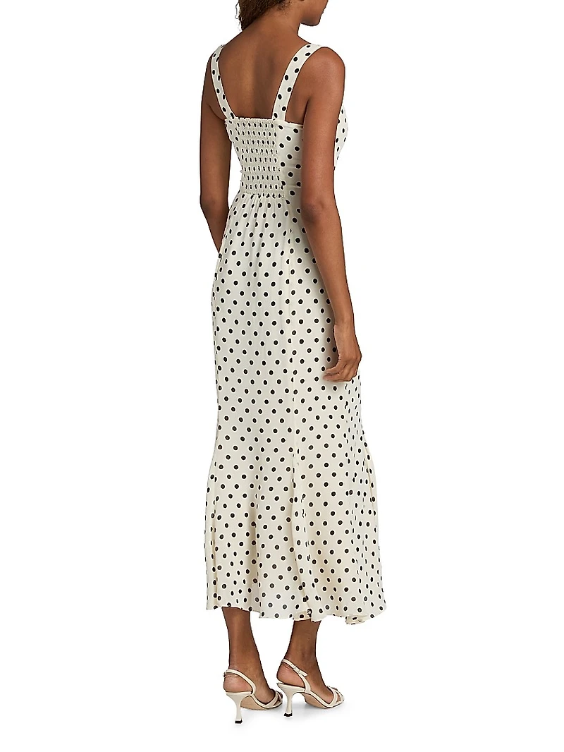 Laine Polka Dot Midi-Dress