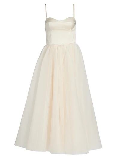 Alouette Satin Tea-Length Dress
