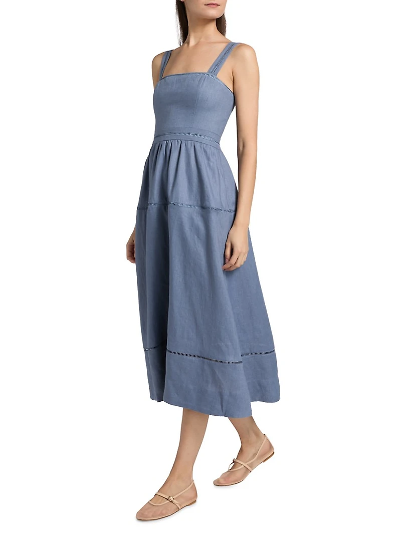 Everett Linen Midi-Dress