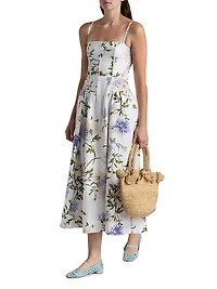 Katarin Linen A-Line Midi-Dress