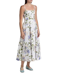 Katarin Linen A-Line Midi-Dress