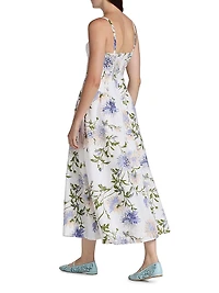 Katarin Linen A-Line Midi-Dress