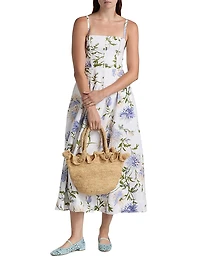 Katarin Linen A-Line Midi-Dress