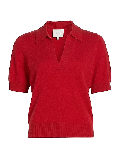 Louise Cashmere Polo Sweater