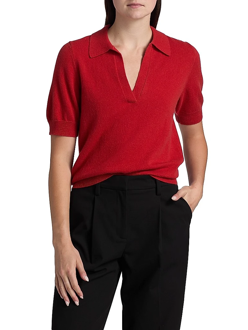 Louise Cashmere Polo Sweater