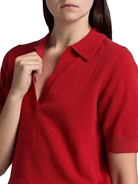 Louise Cashmere Polo Sweater