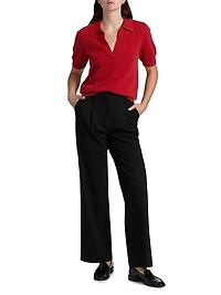 Louise Cashmere Polo Sweater