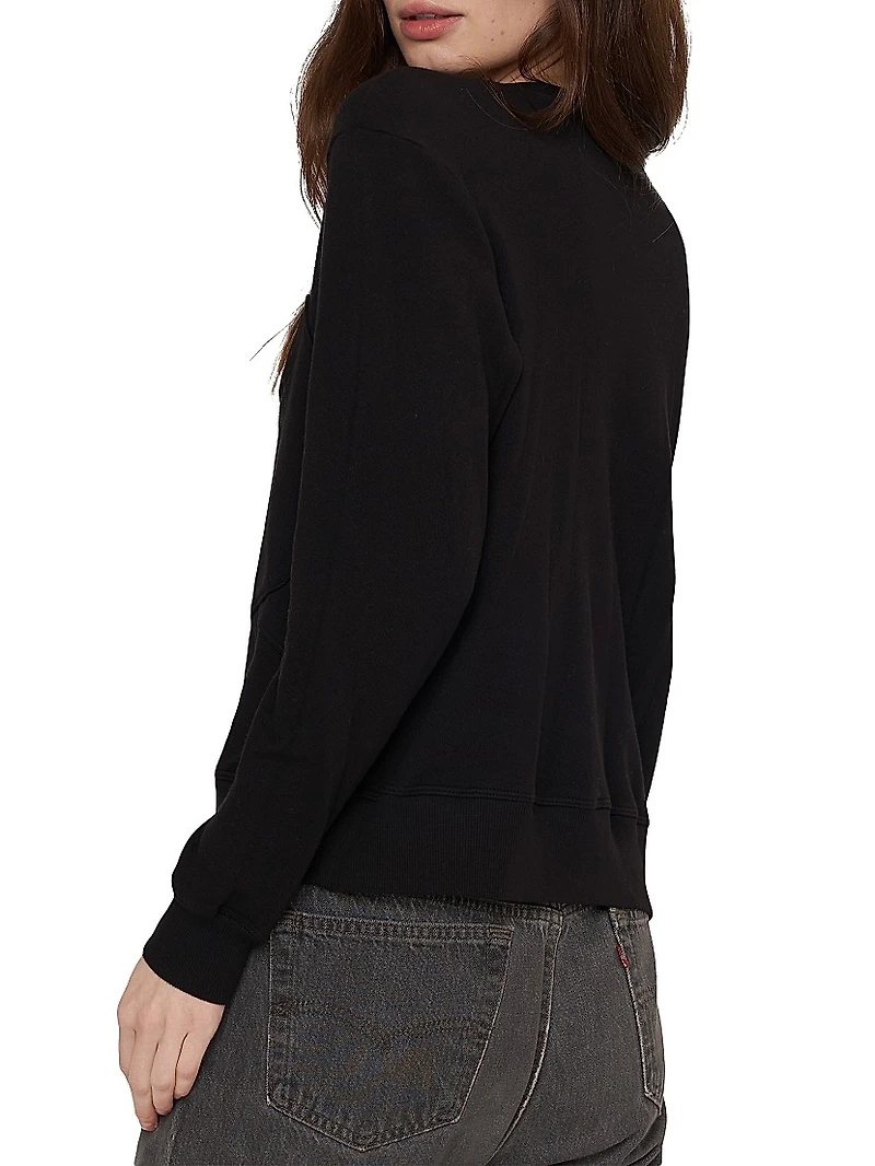Long-Sleeve Seamed Pocket Sweatshirt