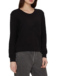 Long-Sleeve Seamed Pocket Sweatshirt