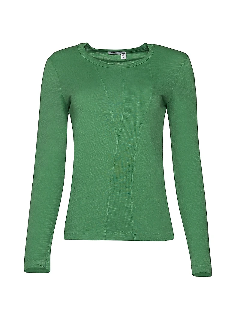 Long-Sleeve Cotton Slub Tee