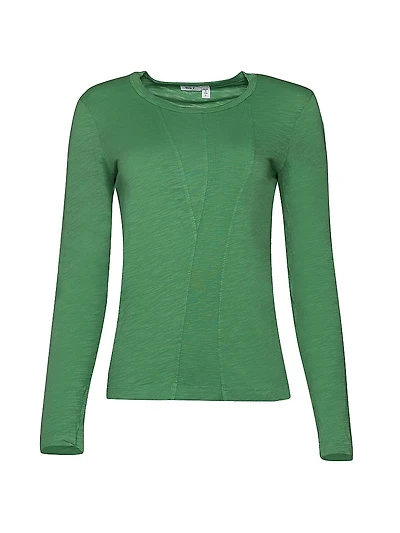 Long-Sleeve Cotton Slub Tee