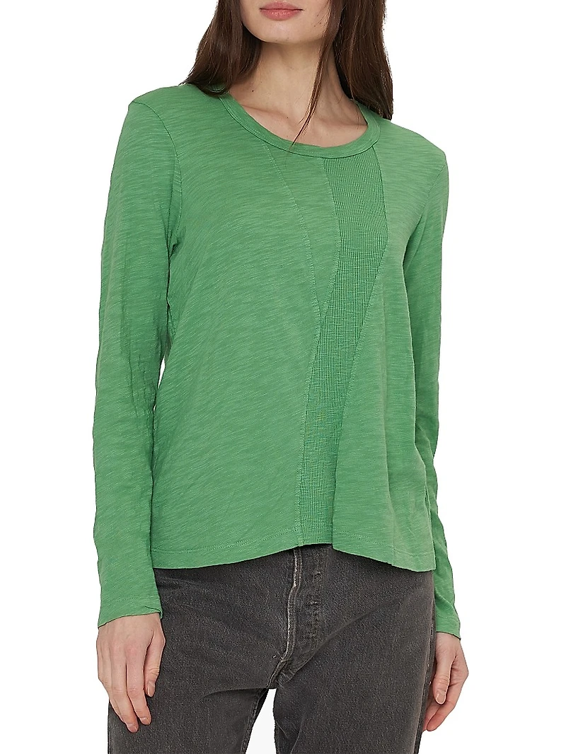 Long-Sleeve Cotton Slub Tee