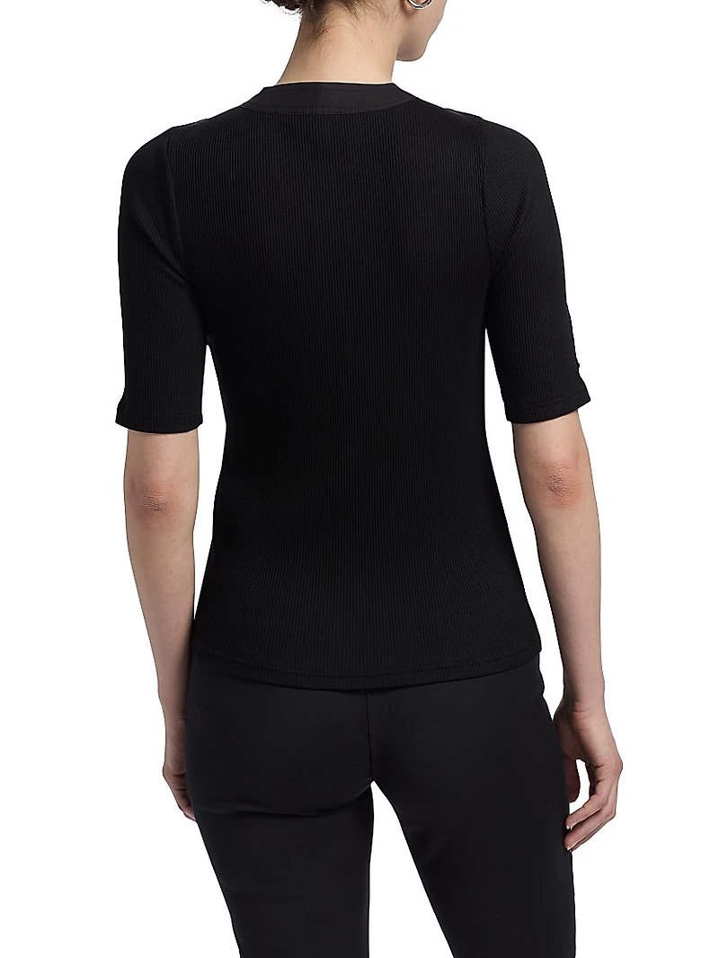 Adrian V-Neck Ribbed T-Shirt