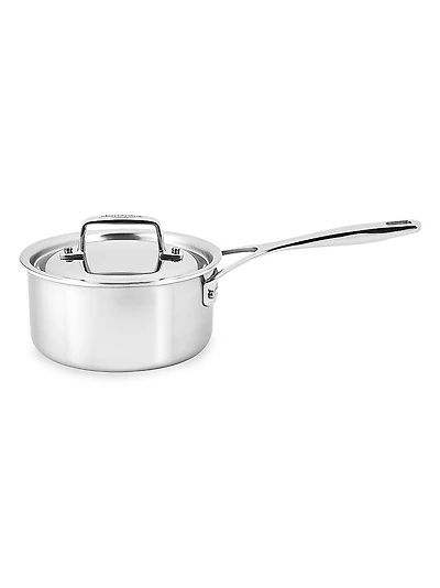 Essential 5-Ply Stainless Steel Saucepan with Lid