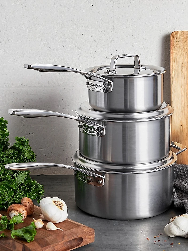 Essential 5-Ply Stainless Steel Saucepan with Lid