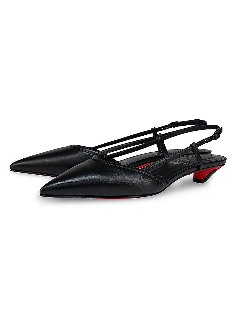 Miss Z Slingina Leather 25MM Pumps