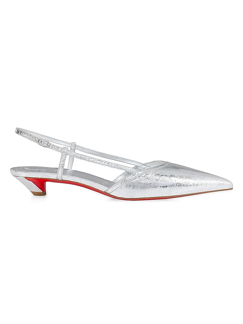 Miss Z Slingina Laminated Leather 25MM Pumps