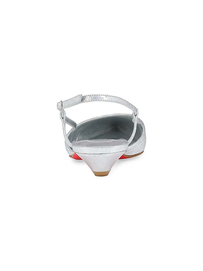 Miss Z Slingina Laminated Leather 25MM Pumps