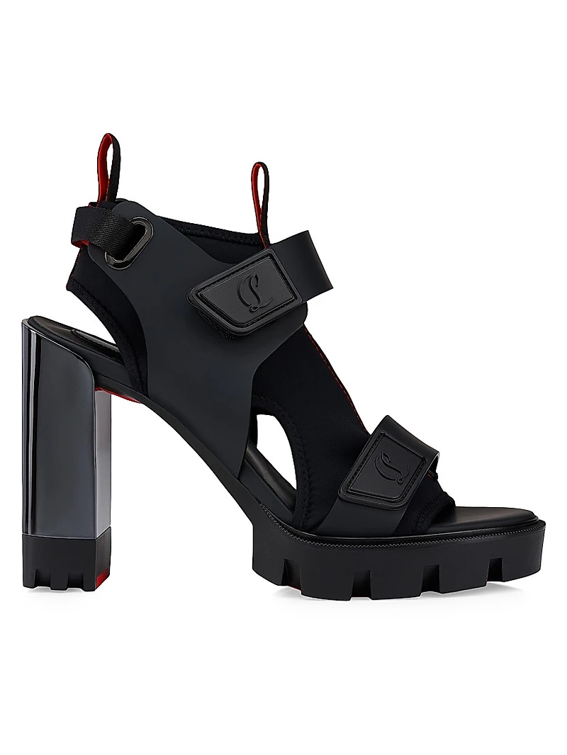 Marie Amelie 100MM Leather and Neoprene Sandals