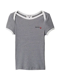 Petit Bateau x Miu Ribbed Jersey T-Shirt