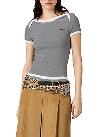 Petit Bateau x Miu Ribbed Jersey T-Shirt