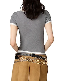 Petit Bateau x Miu Ribbed Jersey T-Shirt