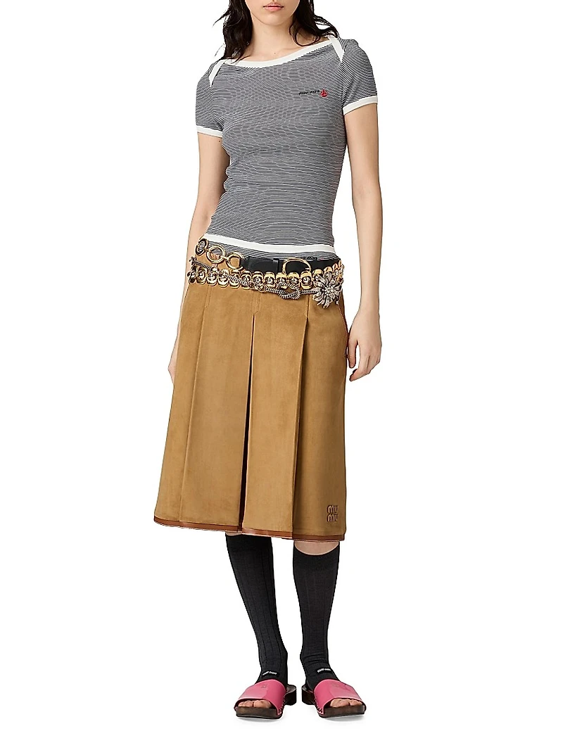 Petit Bateau x Miu Ribbed Jersey T-Shirt