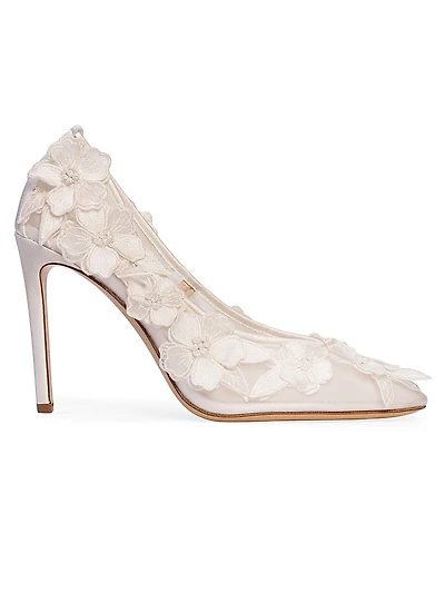 La Rose 100MM Satin Pumps