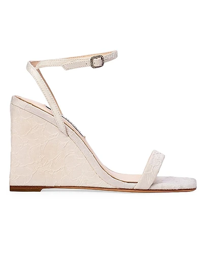 Ella Jacquard Wedge Sandals