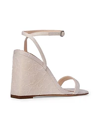 Ella Jacquard Wedge Sandals