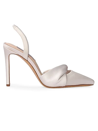 Allue 100MM Satin Slingback Pumps