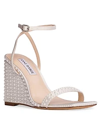 Ella Satin Wedge Sandals