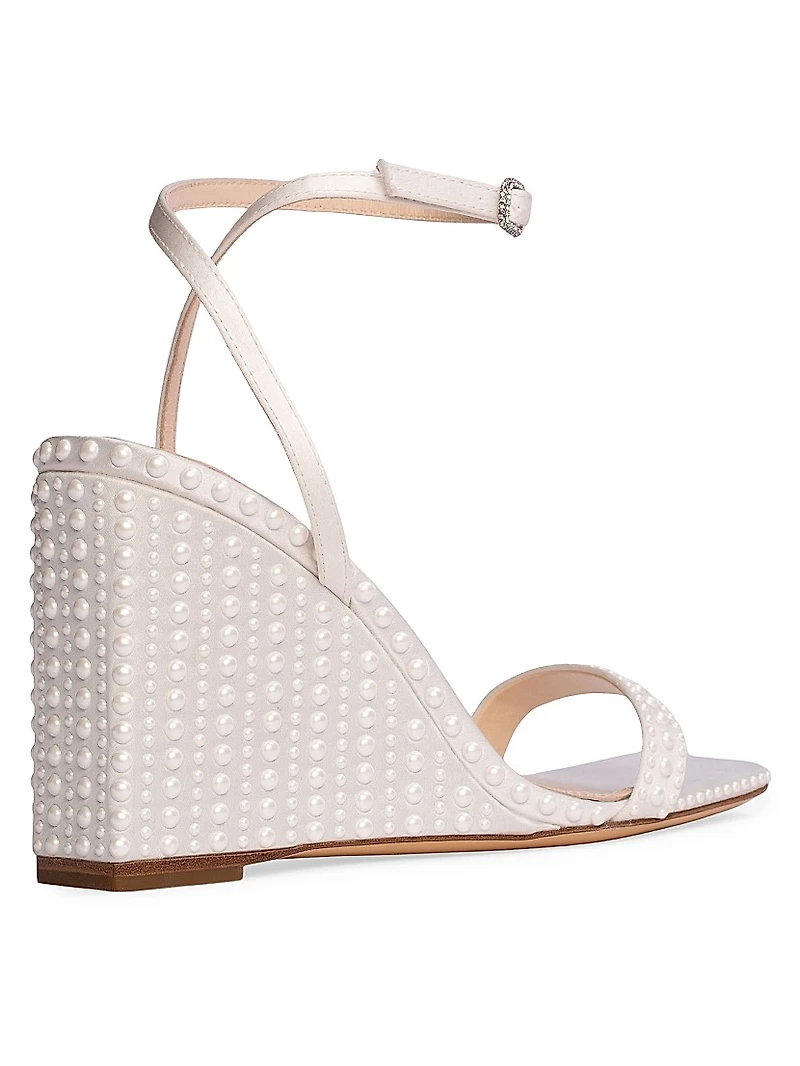 Ella Satin Wedge Sandals