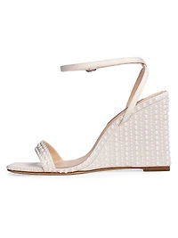 Ella Satin Wedge Sandals