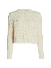 Sidalli Cotton-Blend Knit Crop Top