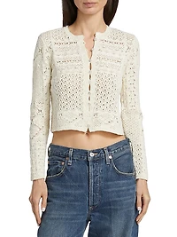 Sidalli Cotton-Blend Knit Crop Top