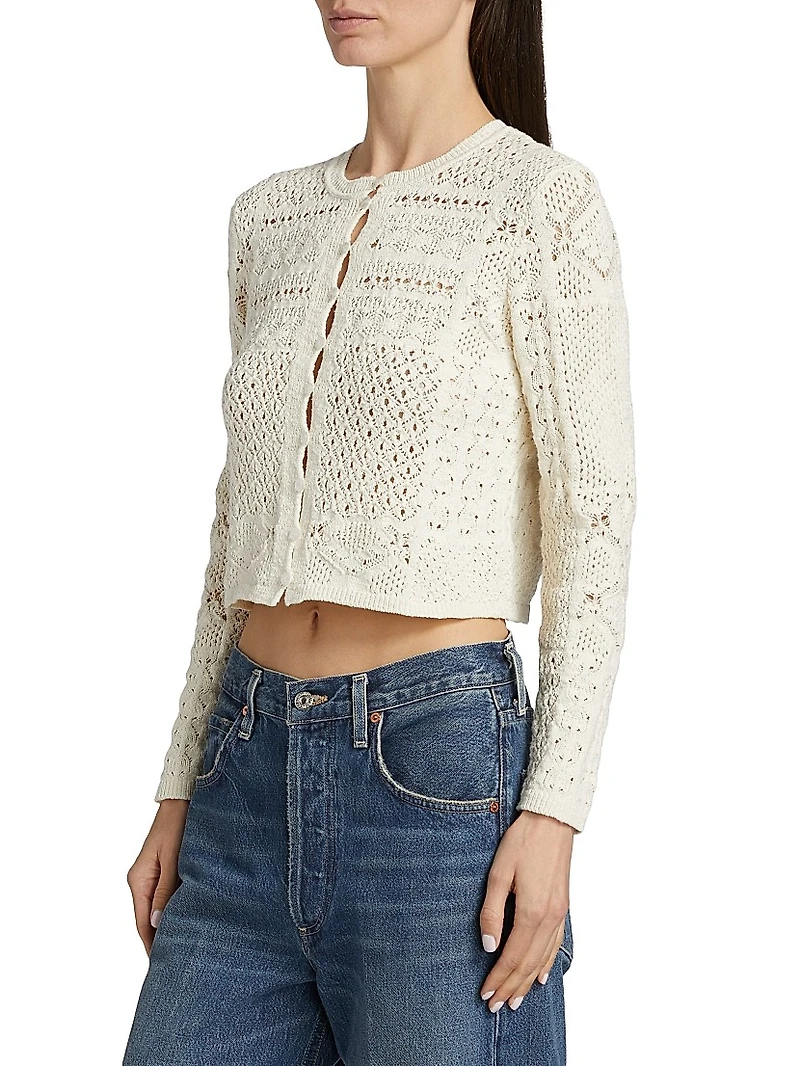 Sidalli Cotton-Blend Knit Crop Top