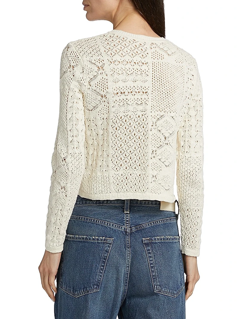 Sidalli Cotton-Blend Knit Crop Top