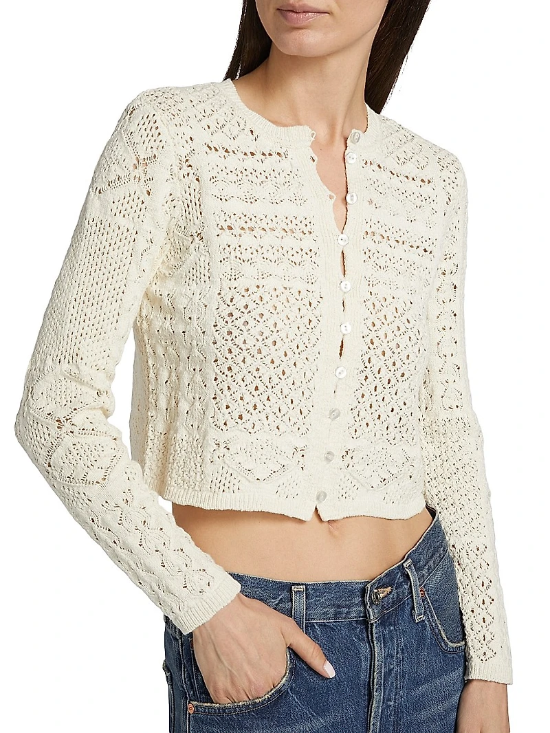 Sidalli Cotton-Blend Knit Crop Top