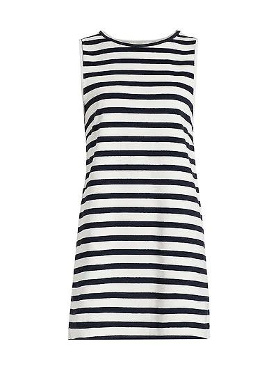 Fawn Striped Cotton Minidress