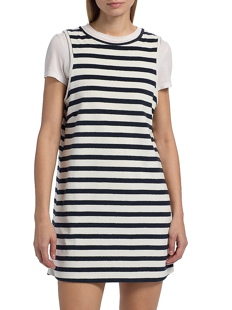 Fawn Striped Cotton Minidress