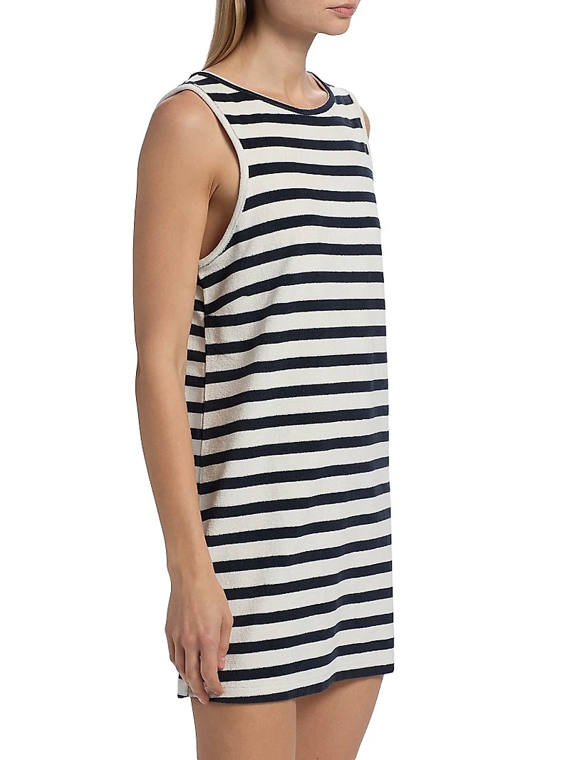 Fawn Striped Cotton Minidress
