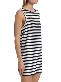 Fawn Striped Cotton Minidress