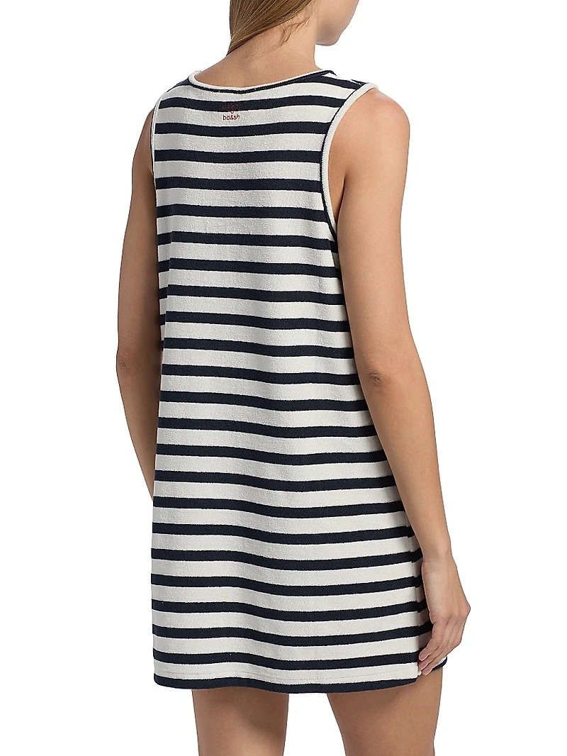 Fawn Striped Cotton Minidress