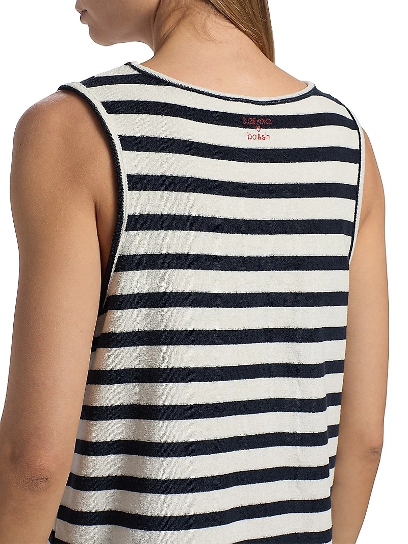 Fawn Striped Cotton Minidress