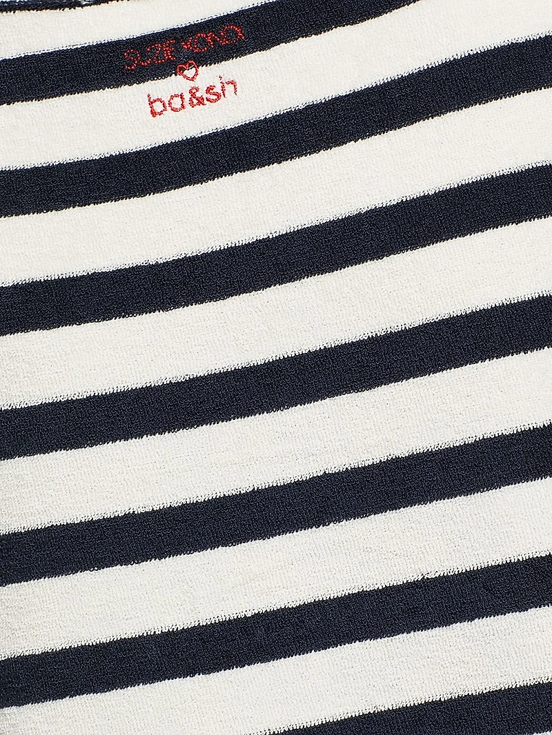 Fawn Striped Cotton Minidress