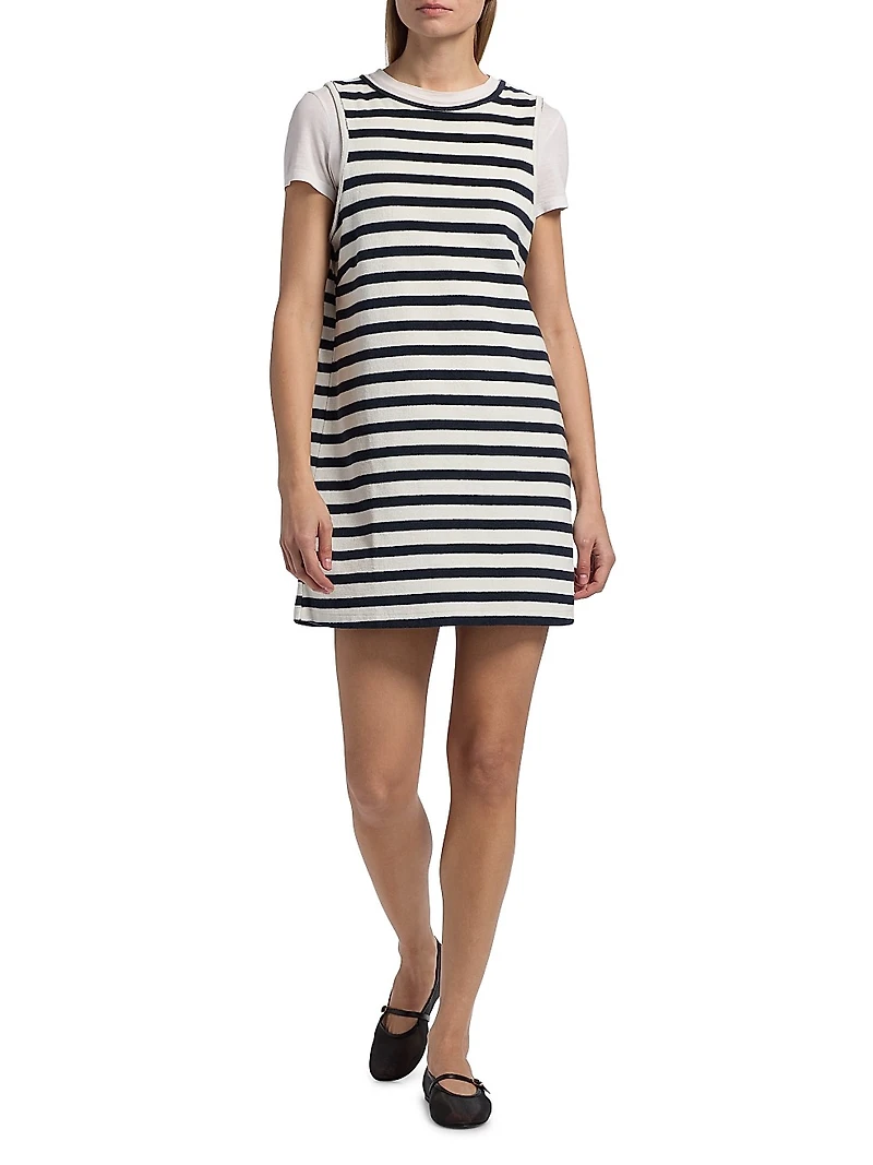 Fawn Striped Cotton Minidress