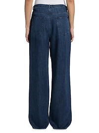 Normandie Drawstring Wide-Leg Jeans