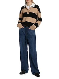 Normandie Drawstring Wide-Leg Jeans