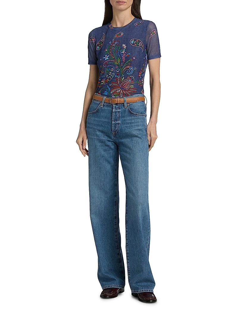Eleanor Printed Mesh T-Shirt